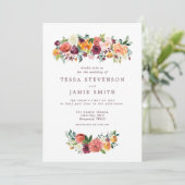 ロマンエレガントティック秋フローラ結婚式招待状 招待状 (スタンド正面)