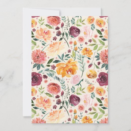 ロマンエレガントティック秋リハーサルディナー招待状 招待状 (裏面)