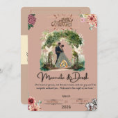 ロマンエレガントティック結婚式招待状ラブナイト 招待状 (正面/裏面)