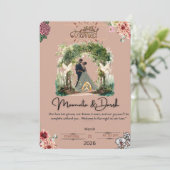 ロマンエレガントティック結婚式招待状ラブナイト 招待状 (スタンド正面)