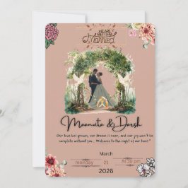 ロマンエレガントティック結婚式招待状ラブナイト 招待状