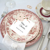 ロマンエレガントティック赤面ピンクフローラ結婚ブロッサム スタンダードランチョンナプキン