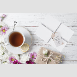 ロマンエレガントティック赤面ピンクフローラ花 ギフトタグ