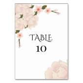 ロマンエレガントティック赤面ピンクフローラ花 テーブルナンバー (正面)