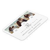 ロマンエレガントティック3枚婚約したカップル会 マグネット (左側)