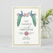 ロマンエレガントティック・ピーコックス結婚ズ 招待状 (スタンド正面)