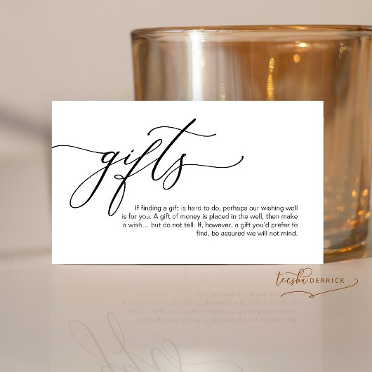 ロマンエレガントティック、黒文字、ギフトに関するメモ エンクロージャーカード