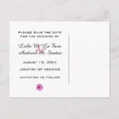 ロマンエレガントティピンクガーベラデイジー 案内ポストカード (裏面)