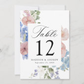 ロマンエレガントティフローラ結婚のテーブルカード (正面)