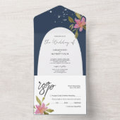 ロマンエレガントティボホウォーター色フローラ オールインワン招待状 (内側)