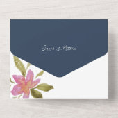 ロマンエレガントティボホウォーター色フローラ オールインワン招待状 (裏面)