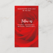 ロマンエレガントティレッドローズイヤリングディスプレイカード 名刺 (裏面)