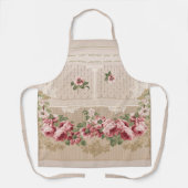ロマンエレガントテビクトリアンィックピンクフローラ エプロン (正面)