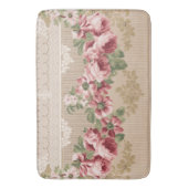 ロマンエレガントテビクトリアンィックピンクフローラ バスマット (正面縦)