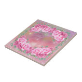 ロマンエレガントフェミニンティックなピンクのバラ タイル (側面)