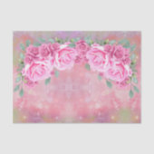 ロマンエレガントフェミニンティックなピンクのバラ 薄葉紙 (正面)