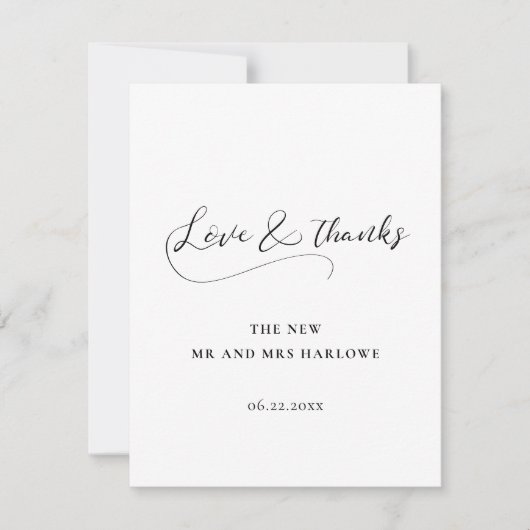 ロマンエレガントム書結婚道 サンキューカード (正面)