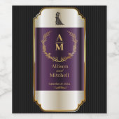 ロマンカスタマイズティカルウェディング披露宴ワイン ワインラベル (シングルラベル)