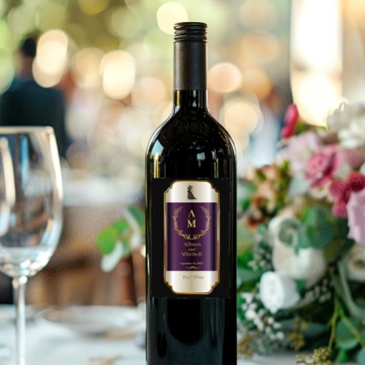 ロマンカスタマイズティカルウェディング披露宴ワイン ワインラベル