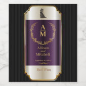 ロマンカスタマイズティカルウェディング披露宴ワイン ワインラベル (シングルラベル)