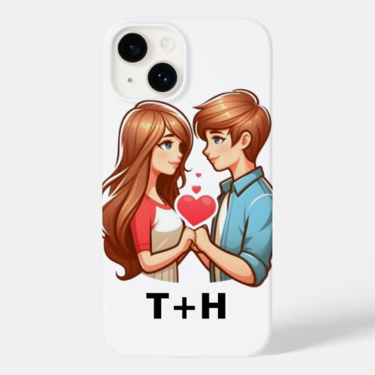 "ロマンカスタムチックなハートデザインのH&Tモノグラム" Case-Mate iPhoneケース (裏面)