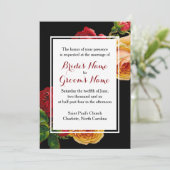 ロマンカスタムティックボヘミ結婚アンズヴィンテージバラ 招待状 (スタンド正面)