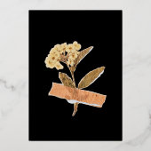 ロマンカラフルス縁どフローラ幾何結婚の 箔招待状 (裏面)