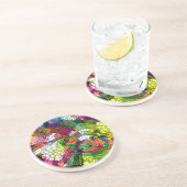 ロマンカラフルティックフローラコラージュ コースター (側面)