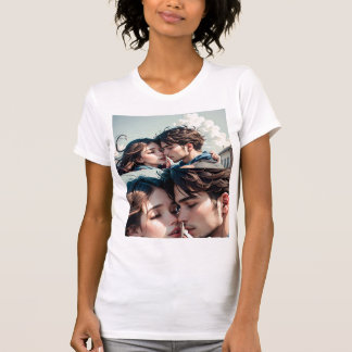 ロマンキスをするチックなカップル Tシャツ