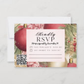 ロマンクラシックク写真との結婚クリスマスイブ 出欠カード (正面)