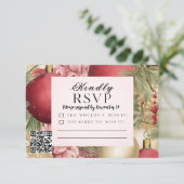 ロマンクラシックク写真との結婚クリスマスイブ 出欠カード (スタンド正面)