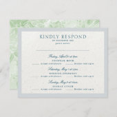 ロマンクラシックティックコッツウォルズウィンターブルー数々のイベント 出欠カード (正面/裏面)