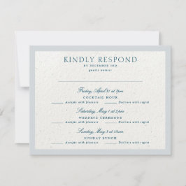 ロマンクラシックティックコッツウォルズウィンターブルー数々のイベント 出欠カード