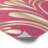 ロマンクラシックティック金ゴールドピ結婚ンクの座席表 ポスター (角)