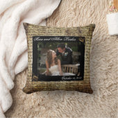 ロマングランジ結婚カル文字枕と写真 クッション (ブランケット)