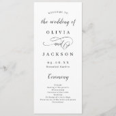 ロマンシンプルエレガントトの台本結婚の プログラム (正面)