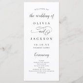 ロマンシンプルエレガントトの台本結婚の プログラム (正面)