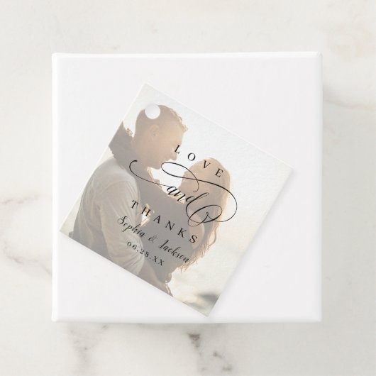 ロマンシンプルエレガントトの台本結婚写真 フェイバータグ (インサイチュ)