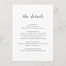 ロマンシンプルエレガントトの結婚詳細 エンクロージャーカード