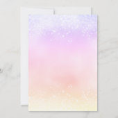 ロマンシンプルクモダングリッターエレガント結婚ズ 招待状 (裏面)