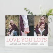 ロマンシンプルチラブカップルValentinesデイ3写真 シーズンカード (スタンド正面)