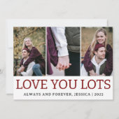 ロマンシンプルチラブカップルValentinesデイ3写真 シーズンカード (正面)