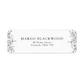 ロマンシンプルティックさくらんぼブロッサム差出人住所 ラベル (正面)