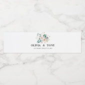 ロマンシンプルティックなフローラ結婚ズ ペットボトルラベル (シングルラベル)