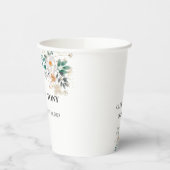 ロマンシンプルティックなフローラ結婚ズ 紙コップ (左)