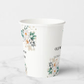 ロマンシンプルティックなフローラ結婚ズ 紙コップ (右)
