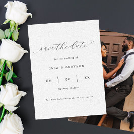 ロマンシンプルティックな台本の結婚写真 セーブザデート