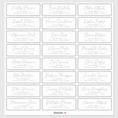 ロマンシンプルティック結婚スクリプトのゲスト住所 シール (シート)