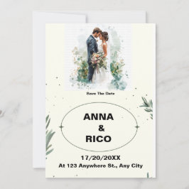 ロマンシンプルティック：ロマンチック日付カードを保存 招待状