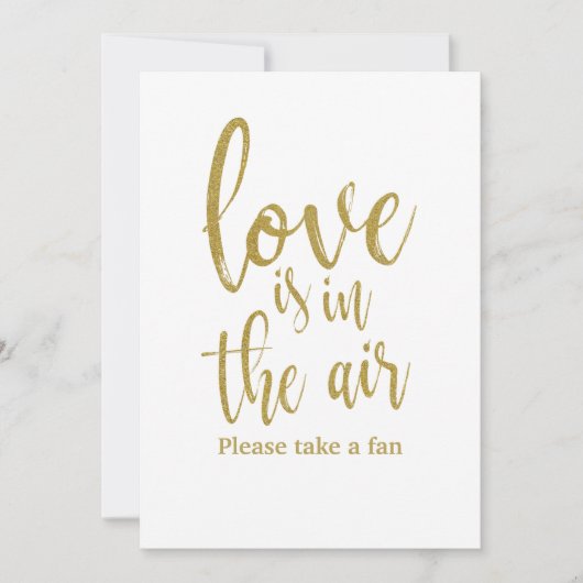 ロマンスが漂う お手頃な結婚式用扇形看板 招待状 (正面)